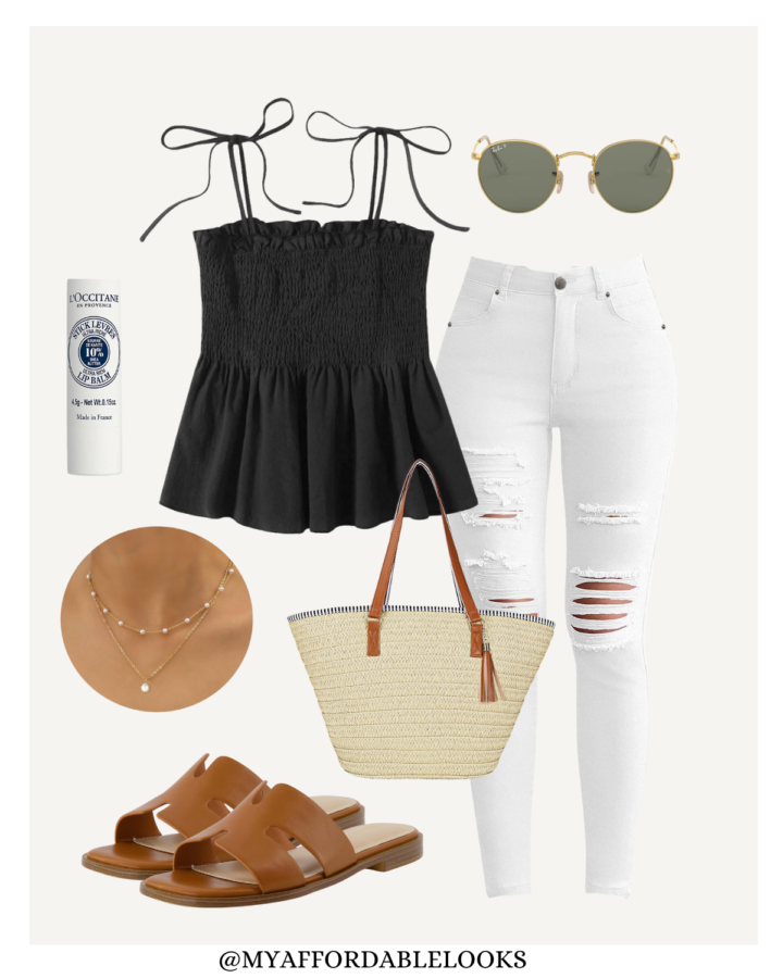 Summer White Jean Outfit