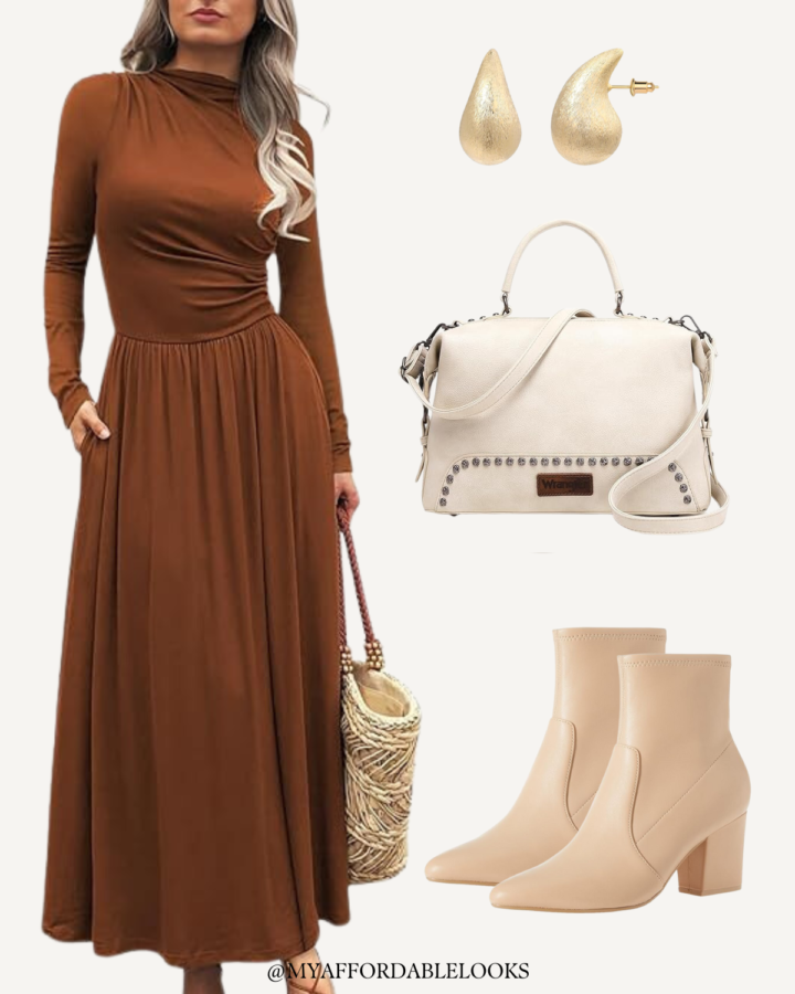 chocolate brown outfit idea for fall